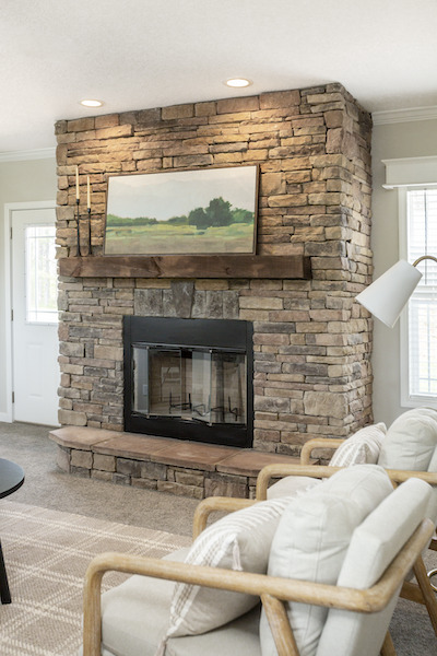3-Sided Full Stack Fireplace